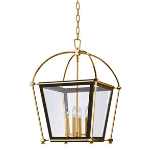 Hollis 4 Light 18 inch Aged Brass Pendant Ceiling Light