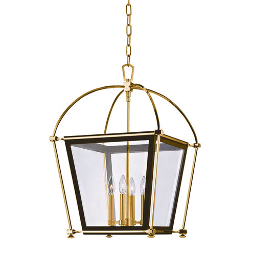 Hollis 4 Light 18.25 inch Aged Brass Pendant Ceiling Light