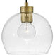 Rumi LED 9 inch Lacquered Brass Pendant Ceiling Light