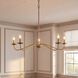 Traditional 5 Light 42 inch Natural Brass Chandelier Ceiling Light