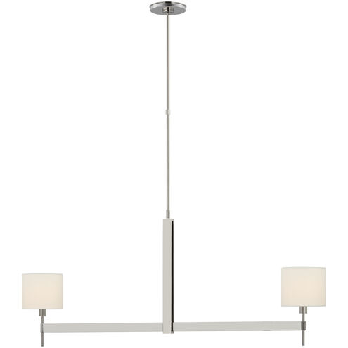 Ray Booth Brontes LED 54 inch Polished Nickel Linear Chandelier Ceiling Light, Large