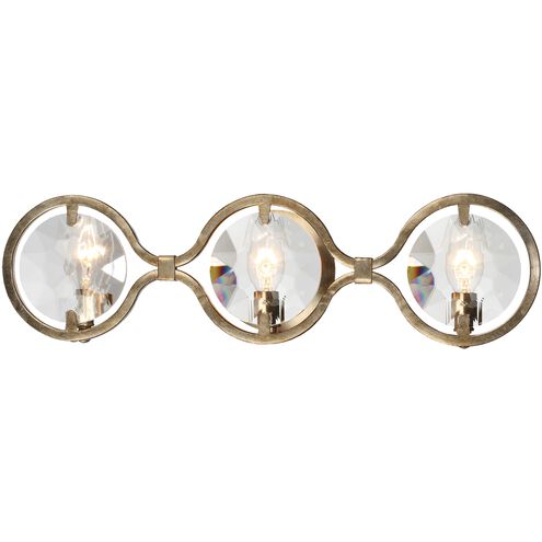 Quincy 3 Light 25 inch Distressed Twilight Bathroom Vanity Light Wall Light