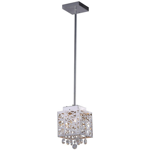 Eternity 1 Light 6 inch Chrome Drum Shade Mini Pendant Ceiling Light