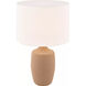 Richard June Sayer 27.32 inch 60 watt Toast Stoneware Table Lamp Portable Light