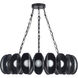 Cortez 37 inch Urban Bronze Chandelier Ceiling Light