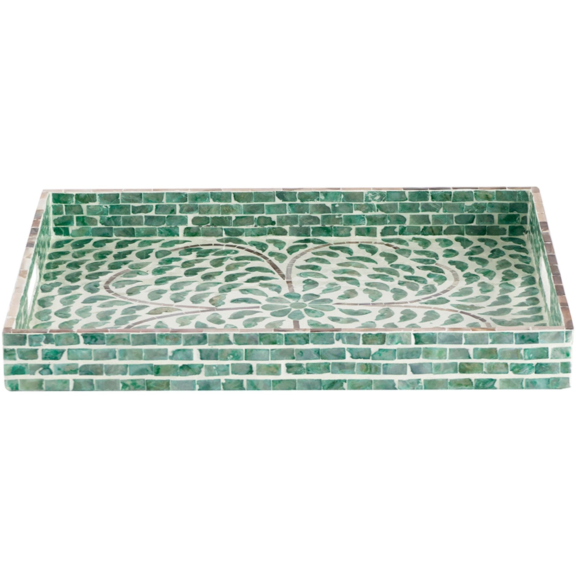 Anita Green Tray, Rectangular