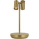 Sean Lavin Doppia 10 inch 2.40 watt Hand Rubbed Antique Brass Rechargeable Table Lamp Portable Light