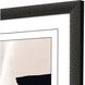 Abstract Collection Modern Rubbed Matte Espresso Wood With Honeycomb Embossing Framed Art