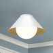Alora Mood Remy 1 Light 13.5 inch White/Opal Glass Flush Mount Ceiling Light