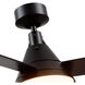 Archer 54 inch Matte Black Ceiling Fan
