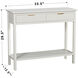 Colleen 35.5 X 12.5 inch White and Gold Console Table