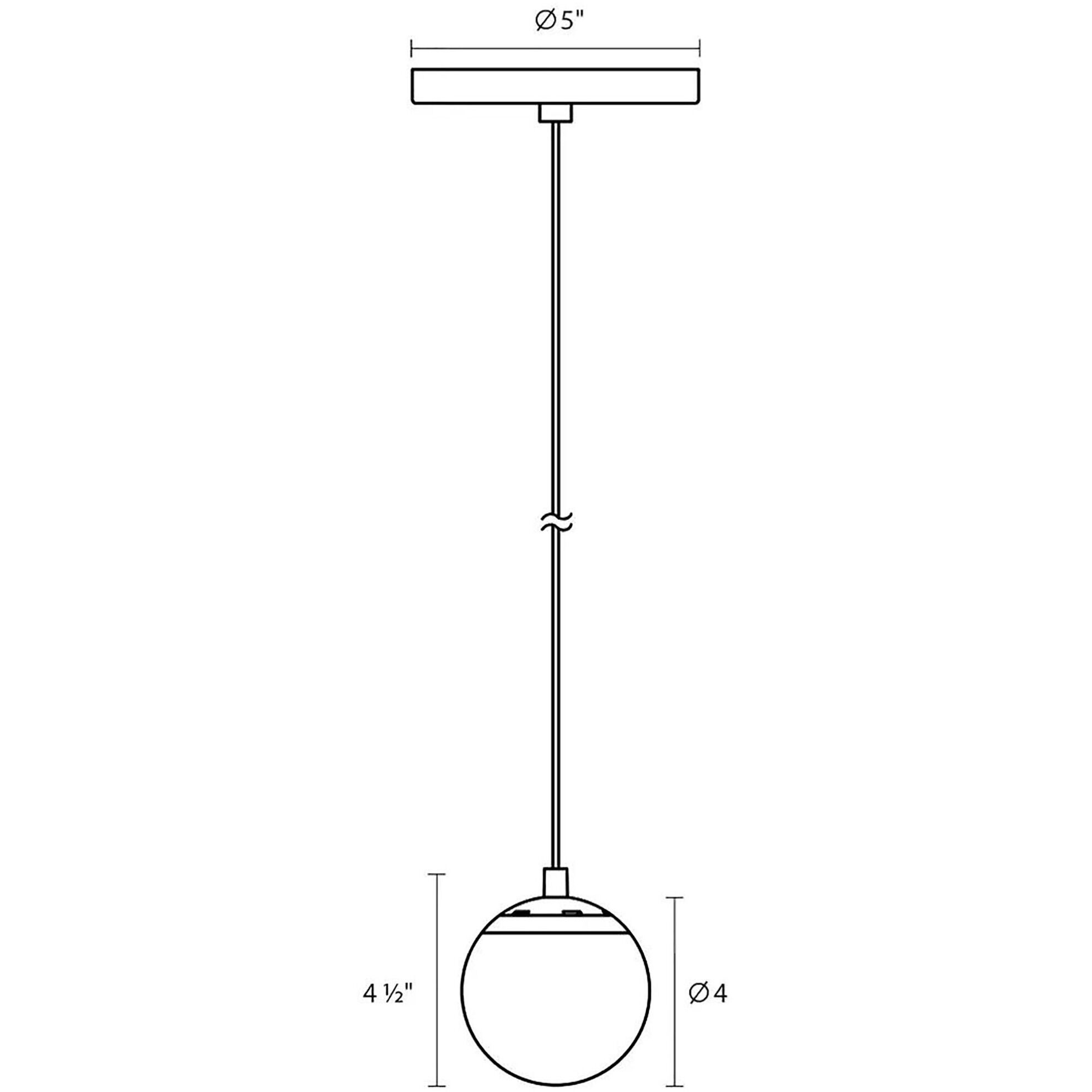 Champagne Bubbles LED 4 inch Polished Chrome Pendant Ceiling Light 
