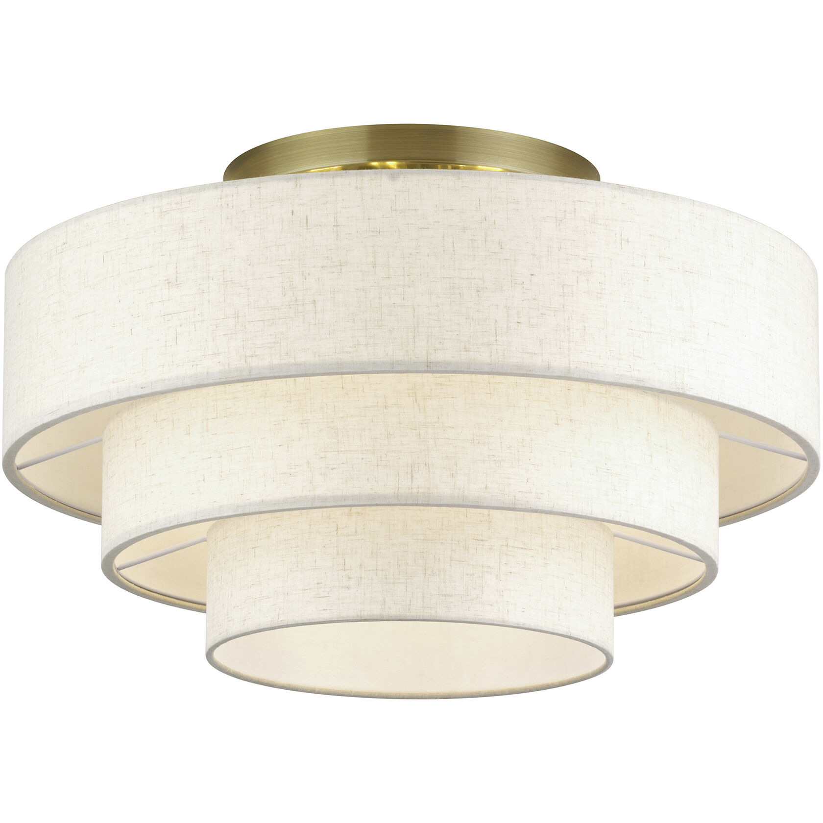 Manorwood 4 Light 21 inch Antique Brass Semi Flush Mount Ceiling Light, Extra Large