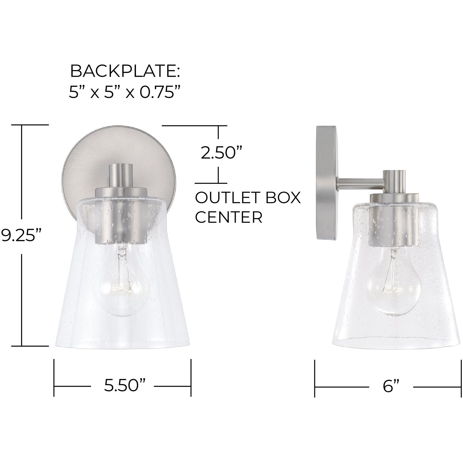 Baker 1 Light 6 inch Brushed Nickel Sconce Wall Light