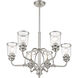 Lawrenceville 6 Light 26 inch Brushed Nickel Chandelier Ceiling Light