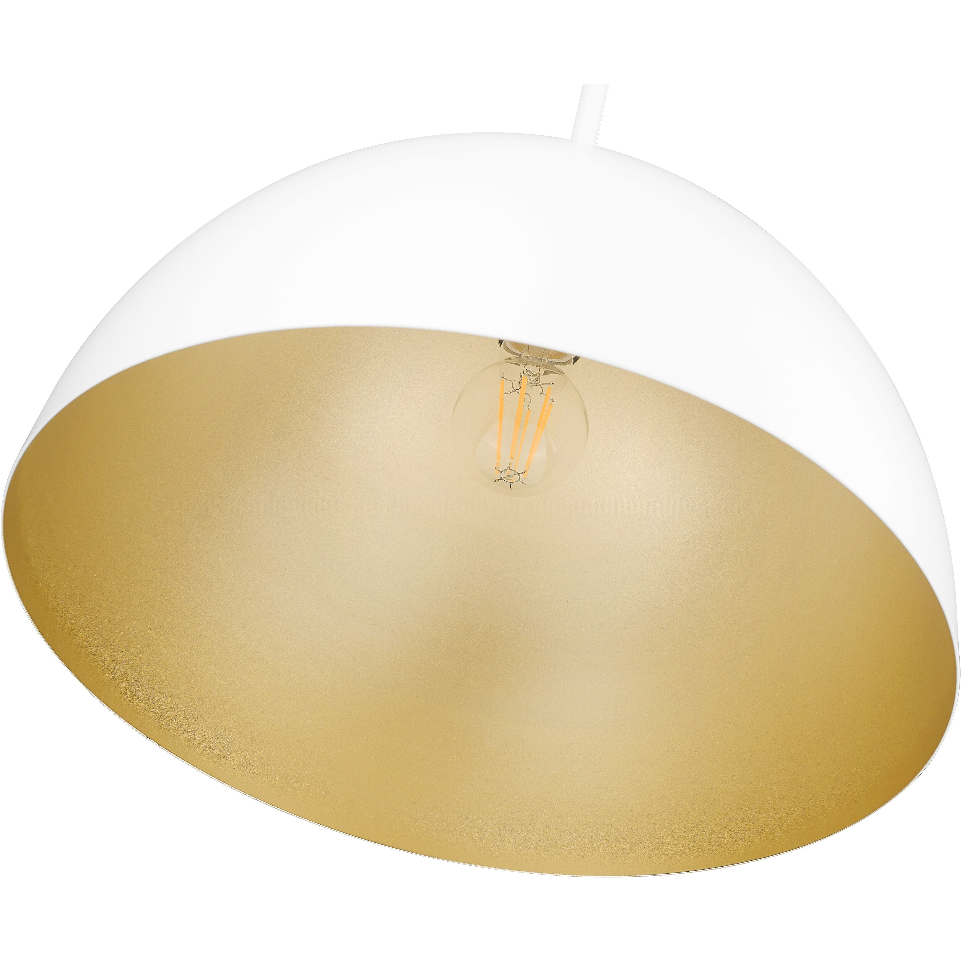 Vega 1 Light 16 inch Matte White Pendant Ceiling Light