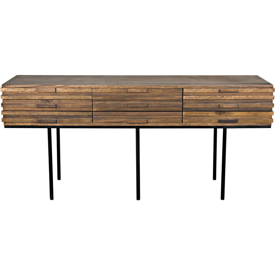 Zodiac 73 X 20.5 inch Dark Walnut Sideboard