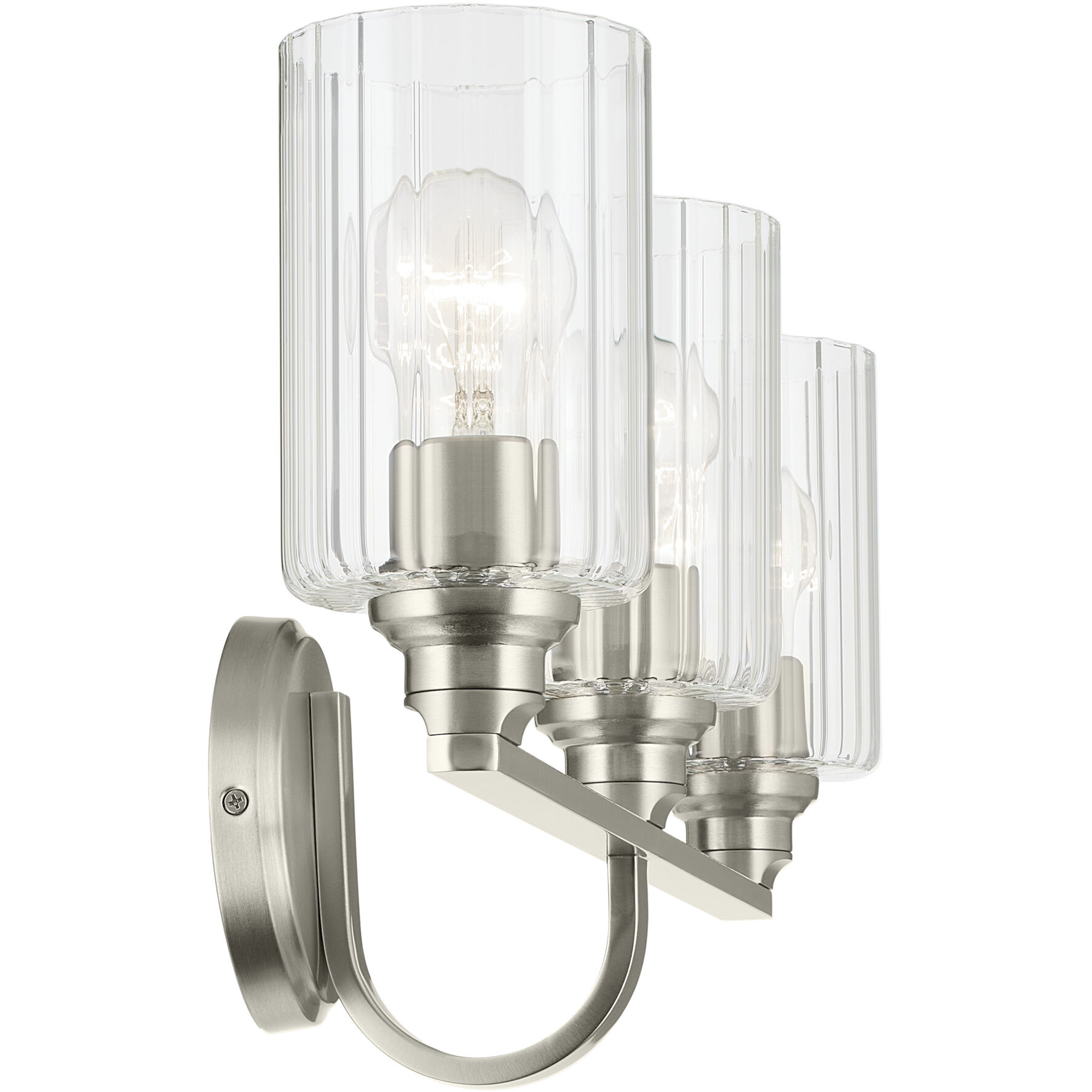 Gioe 3 Light 24.25 inch Brushed Nickel Vanity Light Wall Light