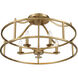 Stockton 5 Light 24 inch Warm Brass Semi-Flush Ceiling Light, Essentials