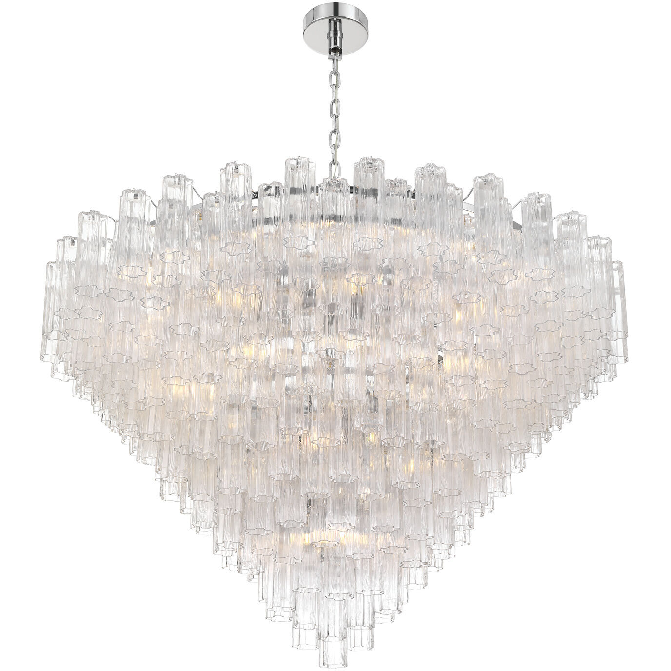 Addis 40 Light 62 inch Polished Chrome Chandelier Ceiling Light