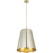 Peep Show 6 Light 16 inch Sunwashed Silver and Brushed Sienna Foyer Pendant Ceiling Light