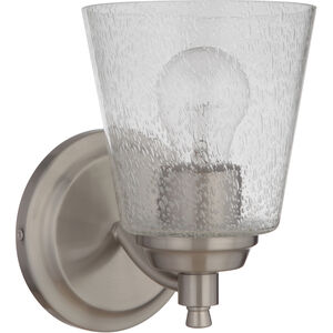 Neighborhood Tyler 1 Light 6 inch Brushed Polished Nickel Wall Sconce Wall Light in Clear Seeded, Neighborhood Collection