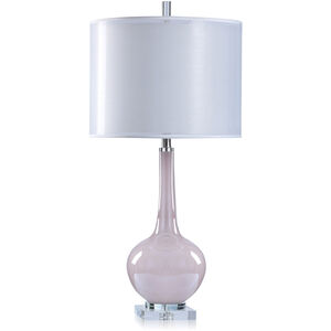 Lexi 34 inch 150.00 watt Blush Pink and Clear Table Lamp Portable Light