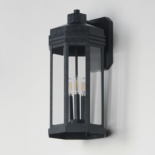Wright 3 Light 20.5 inch Black Patina Outdoor Wall Mount