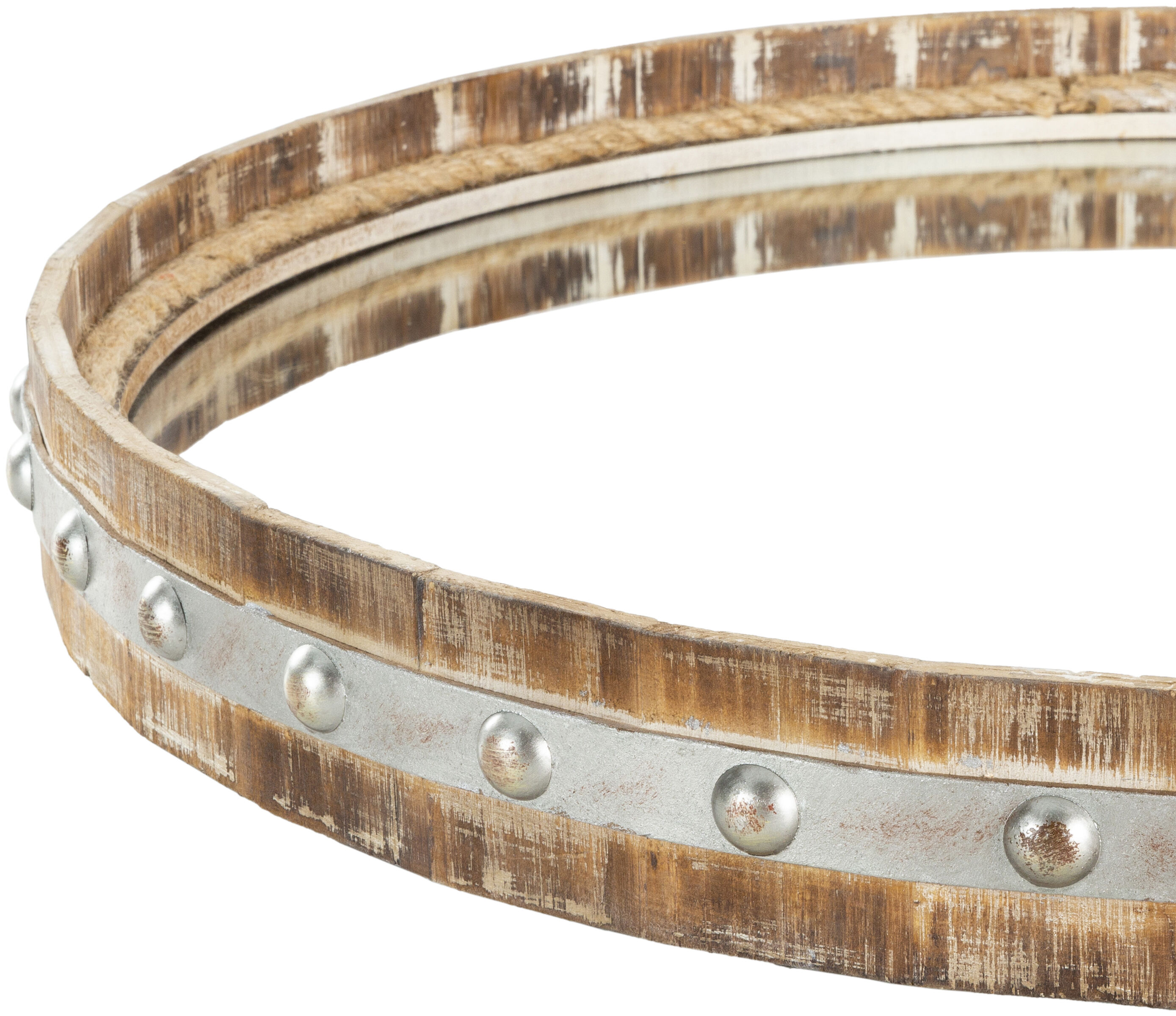 Misha 28.75 X 28.75 inch Natural Mirror, Round