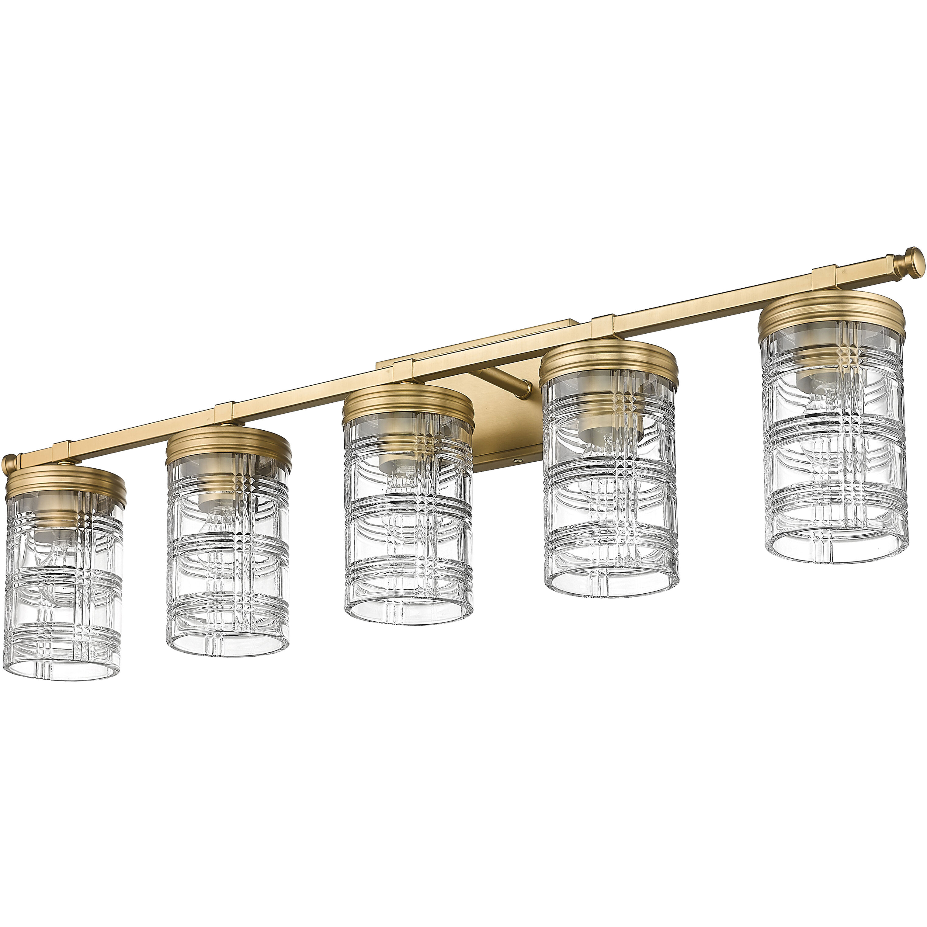 Archer 5 Light 38 inch Heirloom Gold Vanity Wall Light