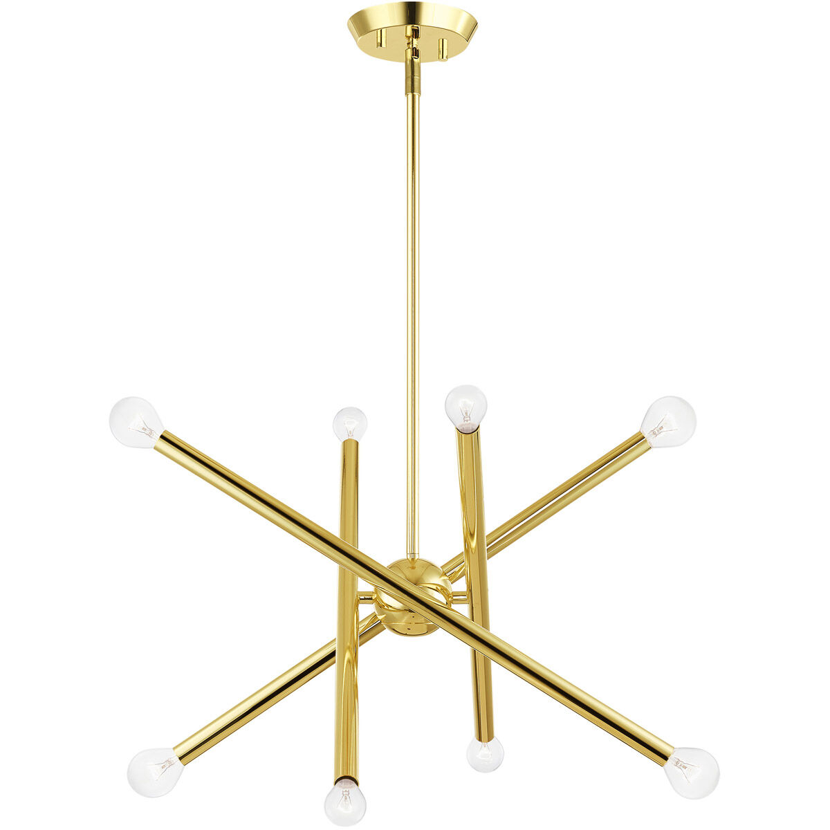 Soho 8 Light 20 inch Polished Brass Chandelier Ceiling Light