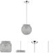 Distratto 1 Light 12 inch Polished Chrome Pendant Ceiling Light