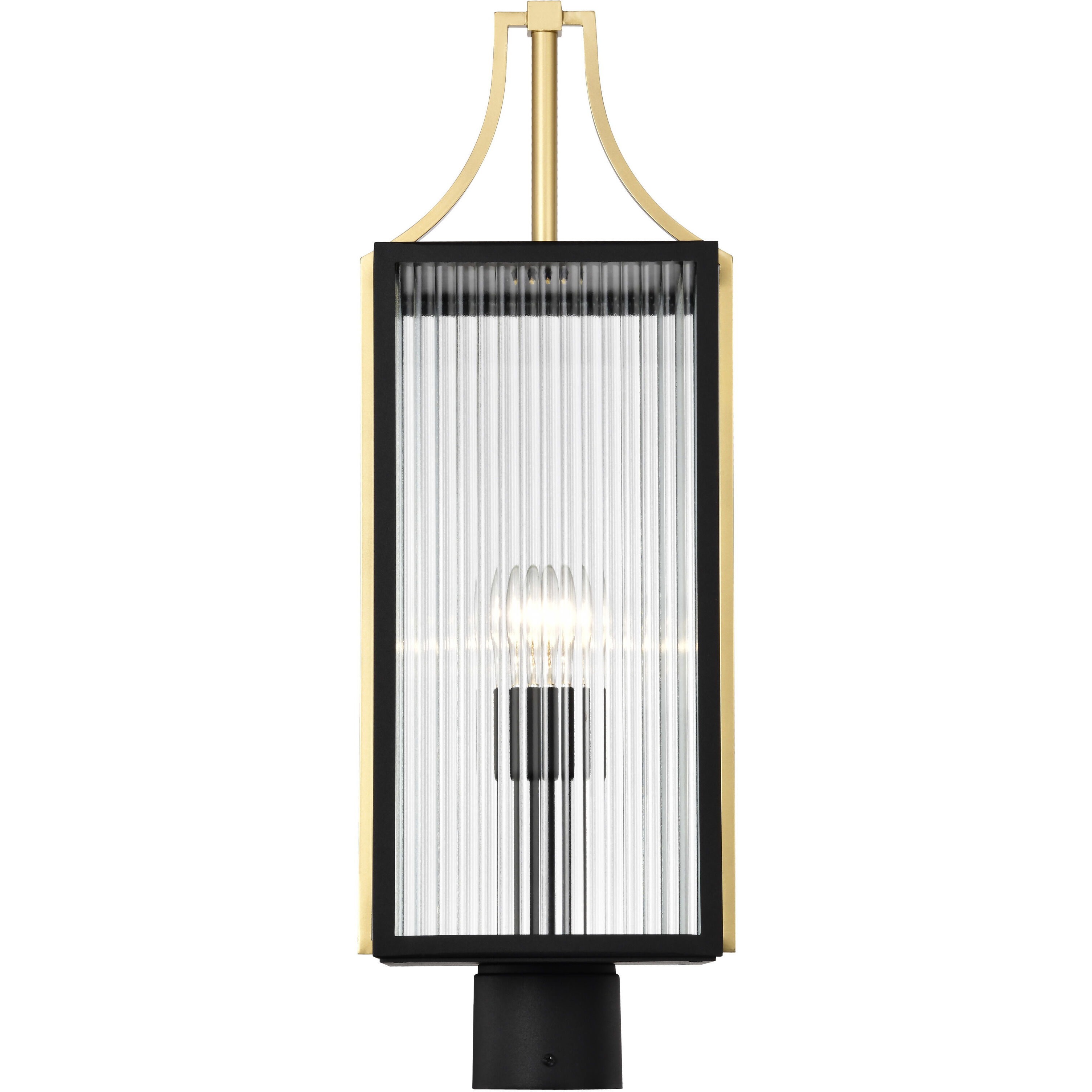 Holden 24.38 inch Black and Gold Outdoor Post Light