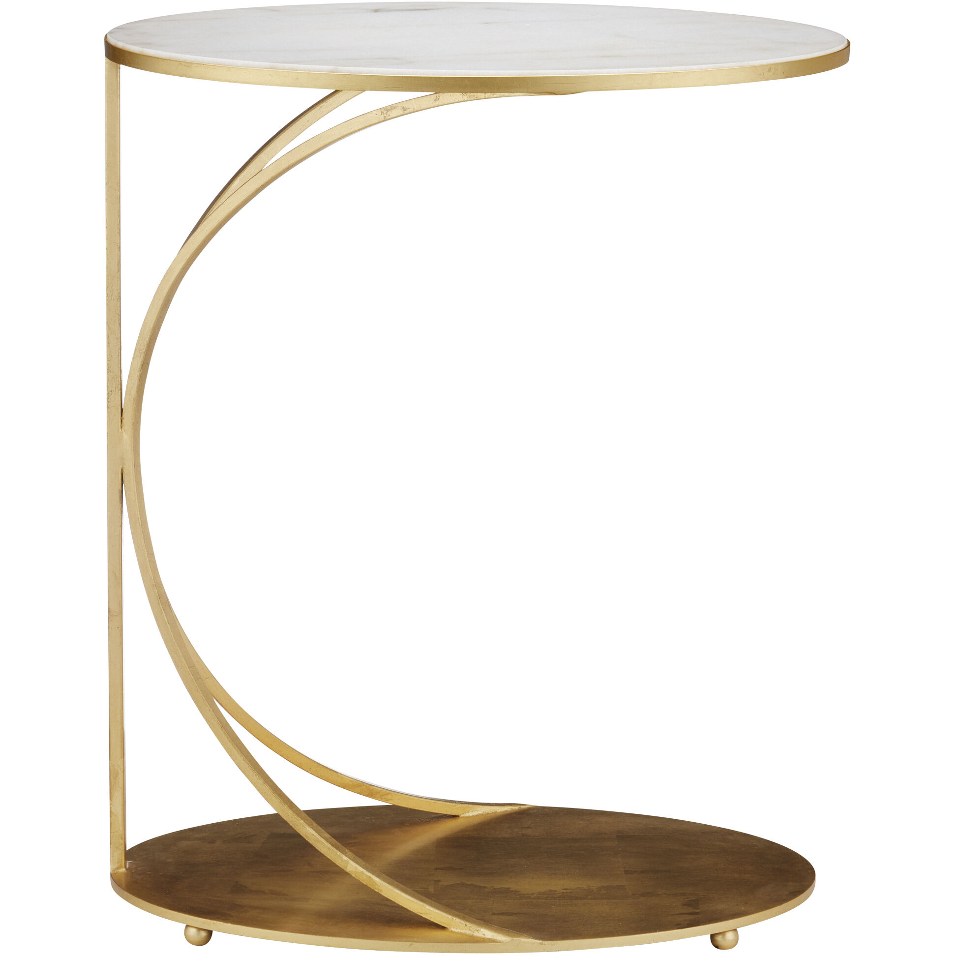 Orla 25 X 19.25 inch Gold Leaf/Natural C Table