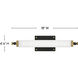 Rollins LED 18 inch Black with Heritage Brass Bath Light Wall Light in Black / Heritage Brass