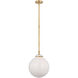 Chapman & Myers Parkington LED 14 inch Antique-Burnished Brass Globe Pendant Ceiling Light