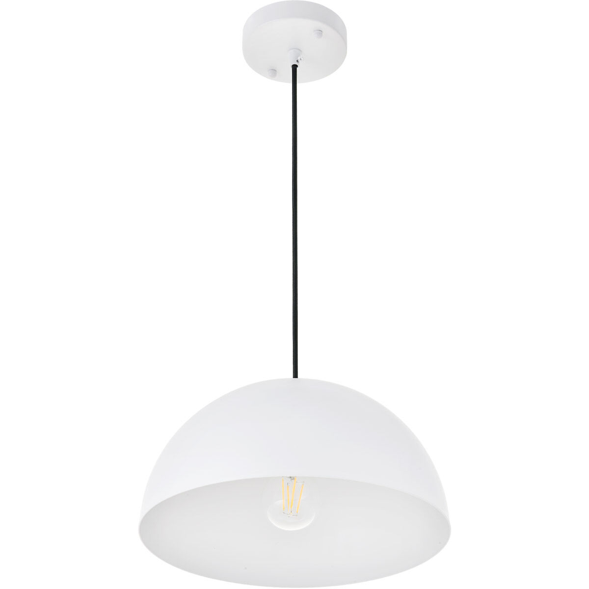 Forte 1 Light 12 inch White Pendant Ceiling Light