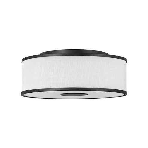 Galerie Halo 3 Light 18.25 inch Black Flush Mount Ceiling Light