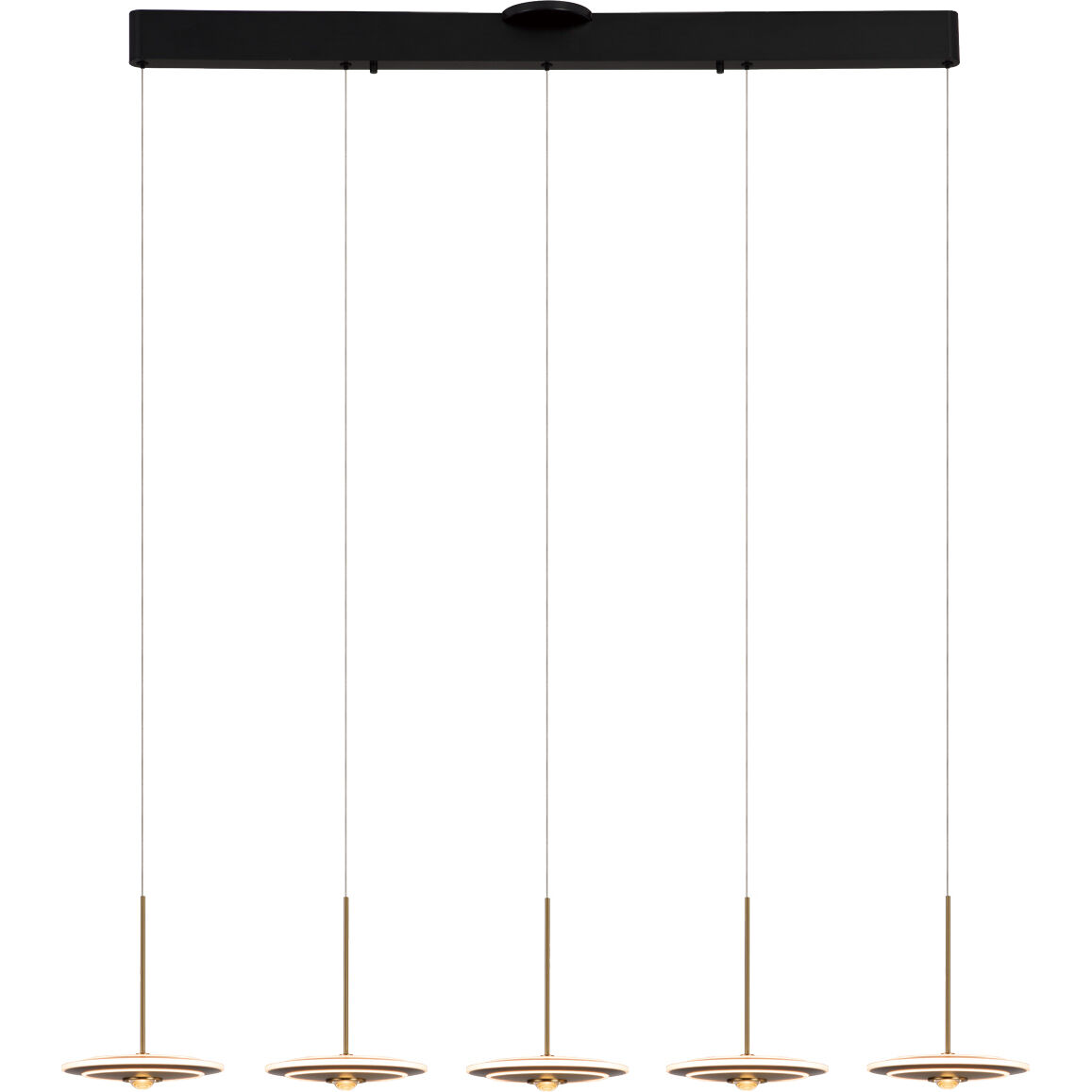 Uranas LED 7.9 inch Satin Dark Gray and Antique Brass Multi-Pendant Ceiling Light