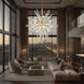 Aisi 16 Light 36 inch Fawn Gold Pendant Ceiling Light