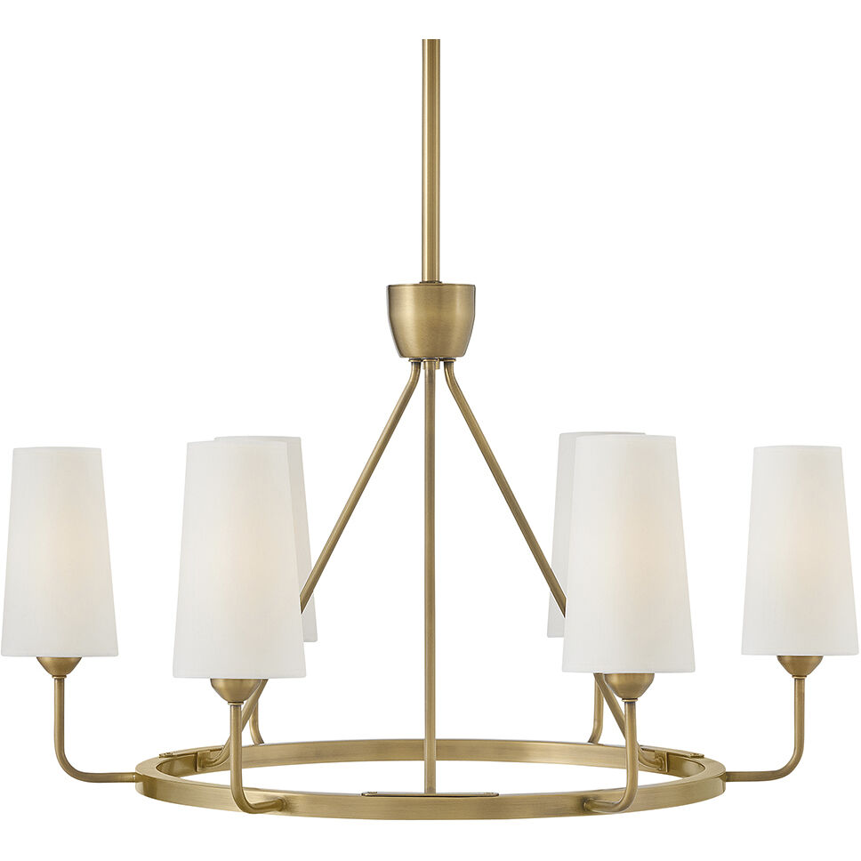 Lewis 28.75 inch Heritage Brass Indoor Chandelier Ceiling Light