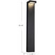 Evans 120-277V 24.00 watt Black Exterior Bollard