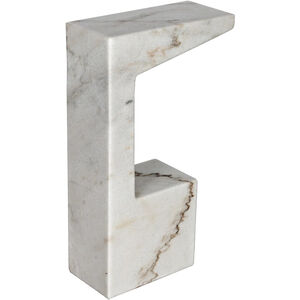 Aero 30 X 17.5 inch White Marble Side Table