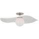 Windsor Smith Mahalo LED 22 inch Polished Nickel Semi-Flush Mount Ceiling Light in Matte White