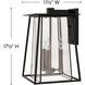 Walker LED 18 inch Black with Antique Nickel Outdoor Wall Mount Lantern, Large