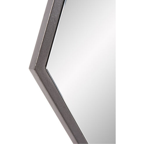 Geometric 38 X 30 inch Graphite Wall Mirror