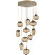 Cosmos LED LED 37.8 inch Gilded Brass Chandelier Ceiling Light, Round Multi-Port