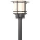 Tourou 1 Light 19.1 inch Coastal Burnished Steel Outdoor Post Light, Large