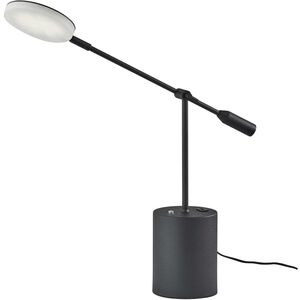 Grover 15 inch 10.00 watt Black LED Desk Lamp Portable Light, with USB Port