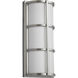 Leda 1 Light 17 inch Satin Nickel Outdoor Wall Sconce